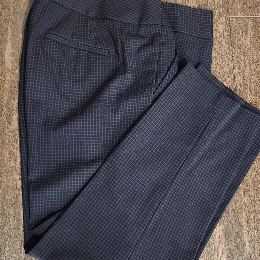 LOFT Dark Plaid Trousers